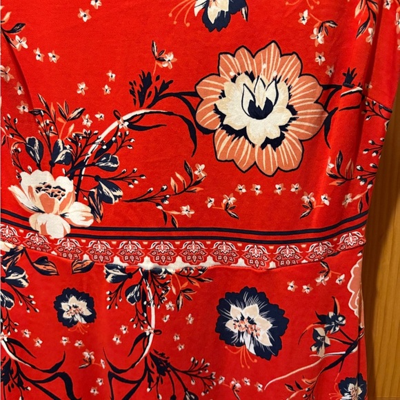 New York & Company red floral dress women’s size small - Picture 3 of 10